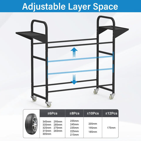 Ultimate Garage Game Changer Heavy Duty Tire Storage Rack Comes With Anti Dust Cover To Stash Your Car Or Motorcycle Rubber Securely Stores Up To Four Wheels At 44 Inches Keeps Garage Tidy And Protects From Dirt
