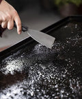 Griddle Cleaning Kit 8 Piece Set For Outdoor Griddles Durable Rust Resistant Tools Heat Resistant Scrapers And Sponges In Black Orange Silver Easy Cleanup After Backyard BBQs And Everyday Grilling Sessions, stainless steel scraper on wet griddle