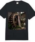 Cool Industrial Gear Ruin Factory Machinery Comfort Colors Adult Heavyweight T-Shirt In Purple Tie Dye on black background