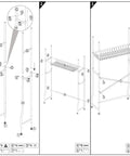 Assembly instructions for Four Tier Over The Toilet Storage Shelf Organizer For Bathroom Freestanding 4 Shelf Cabinet.