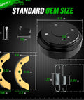 Dimensions of Club Car Brake Repair Kit For DS 1995 Up And Precedent 2004 Up Golf Carts Drum Hub Shoes Pads Spring Set OEM