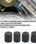 Seventeen Piece Air Conditioning Valve Core Kit For R12 And R134a HVAC Systems With Valve Core Removal Tool Teflon Seal Covers