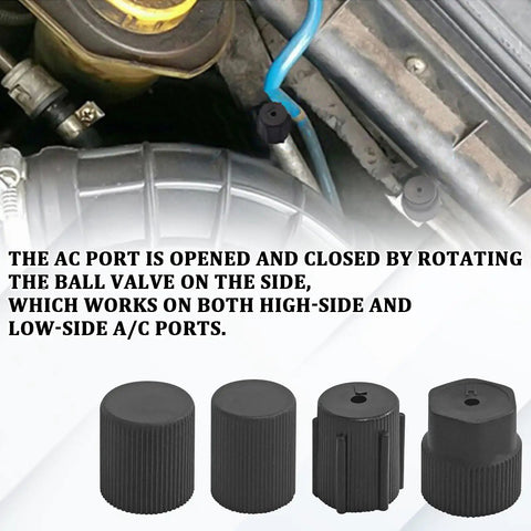 Seventeen Piece Air Conditioning Valve Core Kit For R12 And R134a HVAC Systems With Valve Core Removal Tool Teflon Seal Covers