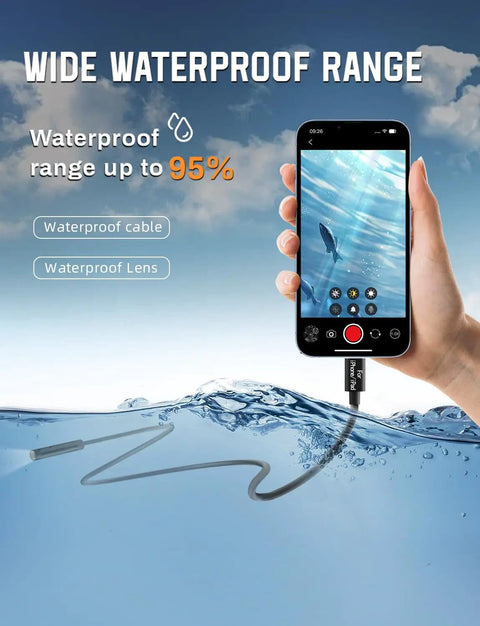 1920P HD Inspection Camera With Light For Tight Spots, 7.9mm Semi-Rigid Probe, 5.9ft Cable, 8 Adjustable LED Lights, IP67 Waterproof, Clear Photos And Video For Home DIY And Pro Troubleshooting in water