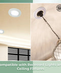 Pack Of 10 White Recessed Light Trim Medallions For Easy Install, 10 Inch OD, 6 Inch ID, Ceiling Rosettes for Lights and Fans
