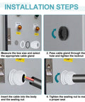 Installation steps for PG7 Nylon Cable Glands Waterproof Cord Grip Connector Kit in junction box
