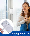 Enhance home security with this 2-pack white sash locks for single and double hung windows, featuring durable cam design
