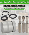 Pro-Grade Coin Ring Punch Kit And Die Set With 3/8-Inch, 7/16-Inch, And 1/2-Inch Punches for Jewelry, Gaskets, Leatherwork