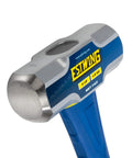 Soft Face Sledge Hammer For Auto Shop And Construction Use, 4-Pound Head, 16-Inch Fiberglass Handle, blue head detail view