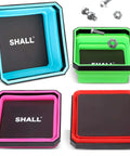 New Version Collapsible Magnetic Parts Tray Set Four Pack With Four Point Five Inch Square Silicone Foldable Bowls Display