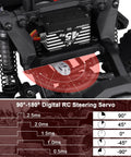 Waterproof 45Kg Beefy High Torque Coreless Servo With Metal Gear And Stainless Steel Gear for RC Crawler, mounted inside vehicle