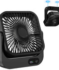 Slick Magnetic Travel Cooling Fan Built Tough For Cruise Cabins And Beach Vacations Upgraded Rechargeable, black, compact design.