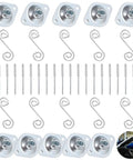 10 Count Slick Self Ejecting Button Clips And Dzus Quarter Turn Quick Release Fasteners Galvanized Spring Back Hardware for ATV UTV, showing clips and fasteners.
