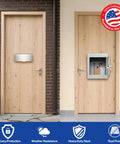 Built Tough Heavy Duty Through Wall Mailbox With Rainproof Cover Locking Drop Box And 10 Inch Adjustable Chute Weatherproof Drop Safe
