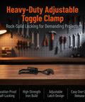 Tough As Nails Heavy Duty Toggle Latch Clamps Pack Of 12 Model 4001 displayed with tools in background