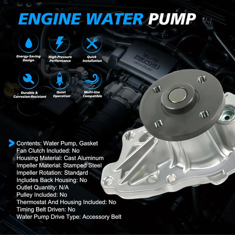 2.4L Timing Chain Kit With Water Pump For 2002-2013 Matrix Camry Vibe RAV4 Solara Highlander tC 2.4L DOHC Gas Engine