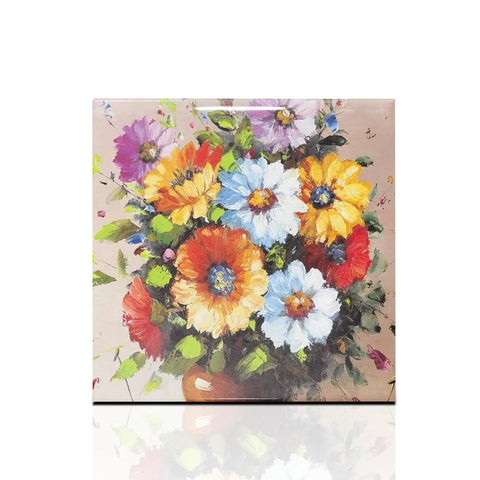 8 Pack Sublimation Ceramic Tiles 6x6 White Glossy For Heat Press Transfer Printing floral art