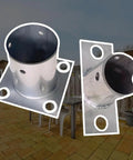Heavy Duty Post Base Sleeve And Fence Post Anchor Bracket For Outdoor Rails A Sturdy Round Column Support for Gazebos, 110mm