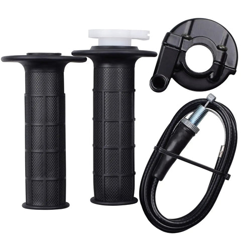Seven Eighths Inch Twist Throttle Accelerator Handle Grips With 36 Inch Cable Set For Mini Dirt Bikes 50cc 70cc 110cc 125cc 2 Stroke Gas Motors Pocket ATV Pit Bike
