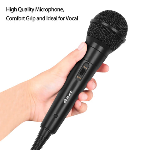 Handheld Wired Cardioid Dynamic Microphone With 13ft Cable And On Off Switch For Live Gigs Karaoke Machines Speakers Amps And Mixers