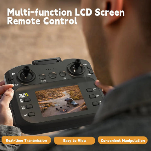 Foldable Quadcopter With LCD Screen Remote Control And Camera Brushless Motors Real Time Transmission WiFi Drone for adults