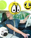 Garage Tennis Ball Parking Aid System With Four Balls Four Cord Locks And Four Screw Hooks Complete Two Sets Parking Solution Adjustable Ceiling Cord Length Easy Install For Precise Car Parking In Home Garage, ceiling-hung tennis ball car parking guide in use