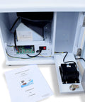 Interior view of Dollar Bill Changer Machine For Vending Arcades Slots And Laundry, showcasing component layout and manual.