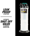 Manual Fluid Extractor Pump for Oil Change and Transmission Fluid, 8L Capacity, featuring leak-proof design and shut off valve