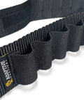 Bandolier Ammo Sling For Shotgun Shells 12 16 20 Gauge Holds 45 Rounds Belt Black Durable Nonslip Elastic Loops