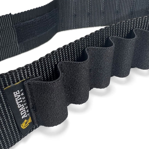 Bandolier Ammo Sling For Shotgun Shells 12 16 20 Gauge Holds 45 Rounds Belt Black Durable Nonslip Elastic Loops