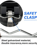 Close-up of safety clasp on 2 Pack Camlock Fittings 2 Inch Type DC Quick Disconnect Polypropylene Cam Lock Couplings