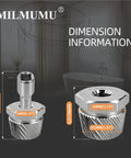 Heavy Duty Tub Drain Extractor Kicks Out Stubborn Bathroom Clogs Fast Fits 1.52 To 1.70 Inches dimensions and size details shown.