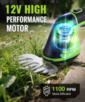 12V Cordless Grass Shear And Hedge Trimmer 2 In 1 Electric Tool trimming garden edge with high performance motor graphics