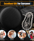 Dope Fidget Chain Toy For Kids And Adults on desk with storage pouch, metal gears visible, stress relief puzzle toy, ideal family gift
