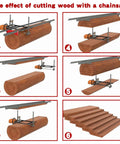 Chainsaw Mill With Lumber Guide Brackets Portable Sawmill Kit Converts Into Three Sizes For Independent Use Fits 14 To 36 Inch