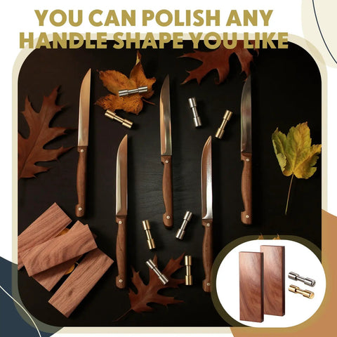 20 Sets Brass And Stainless Steel Bracket Bolt Fasteners With Four Ironwood Knife Handle Scales And 6 mm Knife Handle Pins