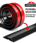 Rolled Overfloor Cord Protector 5 Foot Self Adhesive Silicone Cable Cover For Wires On The Floor Keeps Cords Safe And Trip Free