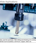 CoCud HSS-AL corner rounding end mill cutter, 2-flute, 2mm radius for plastics milling