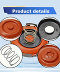 Pleoos PCV valve diaphragm cover repair kit with orange diaphragms, metal springs and black seal for VW/Audi