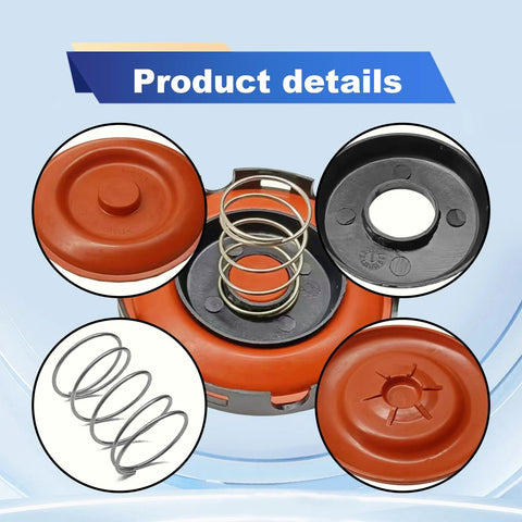 Pleoos PCV valve diaphragm cover repair kit with orange diaphragms, metal springs and black seal for VW/Audi