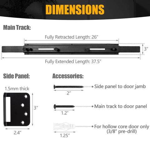 Beefy Door Bar Lock For Home Safety Upgrade And Break In Prevention Heavy Duty Door Brace Reinforcement Fits 26 To 37 Inch Wide Doors Kid Proof Premium Steel Barricade