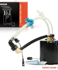 Premium Electric Fuel Pump Module Assembly Compatible With Jaguar Xf Xj And Xfr Sedan Models showing detailed assembly and connectors.