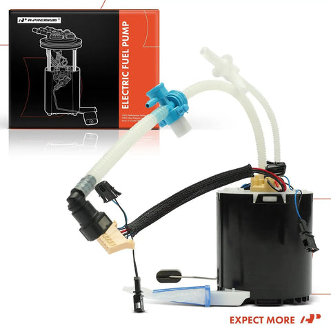 Premium Electric Fuel Pump Module Assembly Compatible With Jaguar Xf Xj And Xfr Sedan Models showing detailed assembly and connectors.