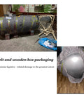 Solid 304 Stainless Steel Bladder Water Pressure Tank, 224 Gallon Capacity, 1 Inch Male Thread Ports, No Sweat Install Safety Kit, Heavy Duty Pressurized System For House Or Job Site That Runs Flawless With Zero Drama Ever, wrapped in felt and wooden box packaging.