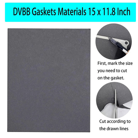 Gasket material sheet, dark gray, 15 x 11.8 in, non-asbestos for DIY automotive gaskets.