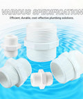 Five Pack 1-1/2 Inch PVC Pipe Fittings Hex Nipple G1-1/2 X G1-1/2 Male Thread Coupling Connector Kit with 10m Sealing Tape image