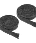 PATIKIL wood stove gasket, two rolls of flat graphite fiberglass seal rope, 1 in x 1/8 in x 73 in, black