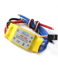 A2212 1000Kv Brushless Motor With 30A ESC For Multicopter 450 X525 Quad Copter High Efficiency And Smooth Throttle For DIY Drones Bang For Buck For Hobbyists Today, yellow 30A ESC with wires.