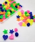 180 Pieces Colorful Bike Wheel Spoke Beads Clips For Kids Bicycle Spoke Decorations with heart and star shapes