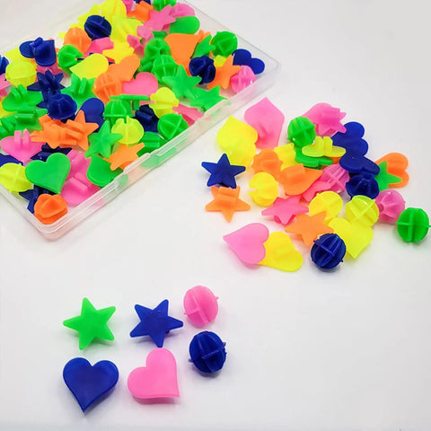 180 Pieces Colorful Bike Wheel Spoke Beads Clips For Kids Bicycle Spoke Decorations with heart and star shapes